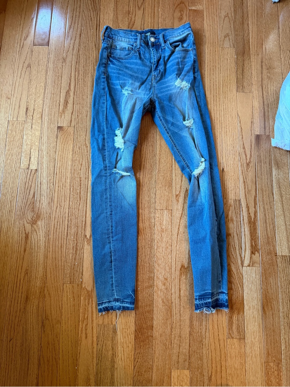 Aeropostale Blue Distressed Skinny Jeans